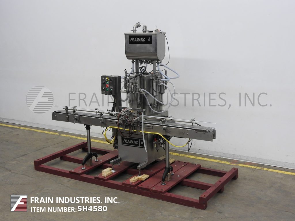 Filamatic #DAB-32-4, heavy duty, (4) head, inline, Stainless Steel piston filler, Allen Bradley PLC with - Image 5