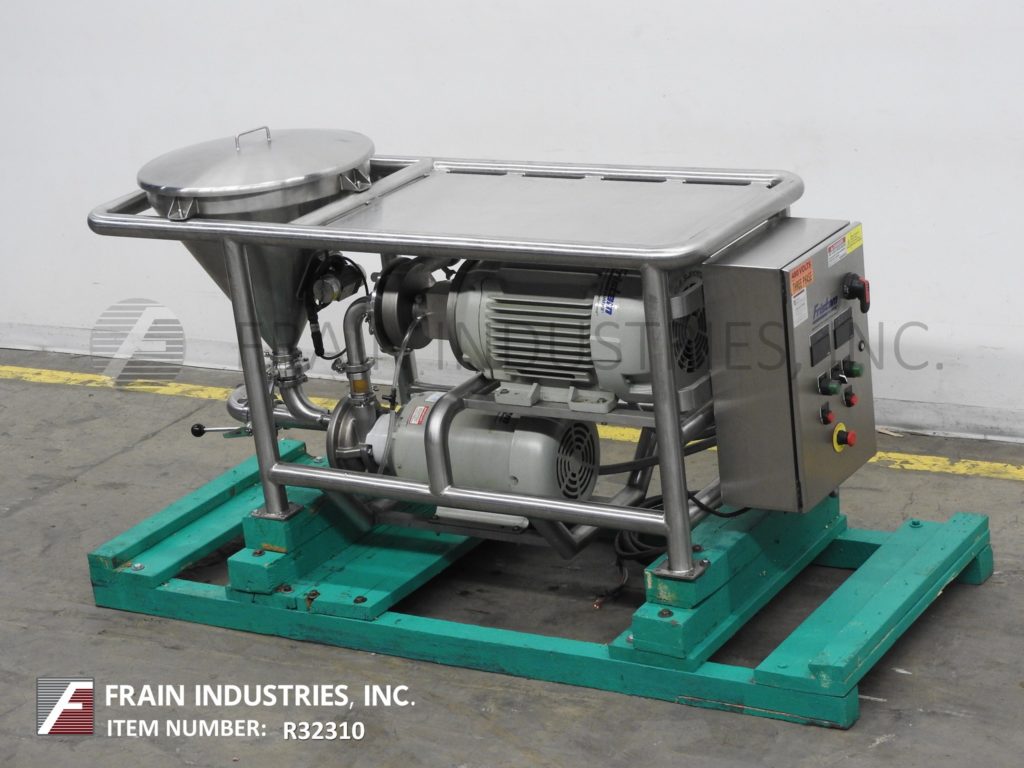 Fristam #20-53, 316 Stainless Steel, in-line, integrated mixing system, 15 HP, conical dry product hopper - Image 5