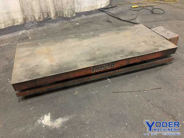 6000 lb. Pesto #XL2460, scissor lift table, 33" raised height, 1/2 HP, foot pedal Control, #72504 - Image 7