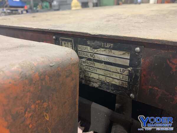 6000 lb. Pesto #XL2460, scissor lift table, 33" raised height, 1/2 HP, foot pedal Control, #72504 - Image 8