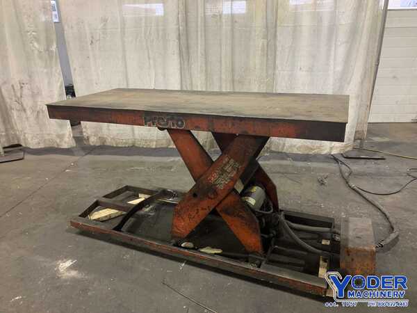 6000 lb. Pesto #XL2460, scissor lift table, 33" raised height, 1/2 HP, foot pedal Control, #72504 - Image 9