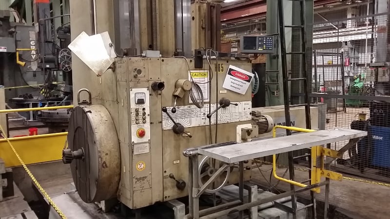5" Union #BFP130/6, floor type horizontal boring mill, rapid traverse, facing head, pendant Control, digital - Image 2