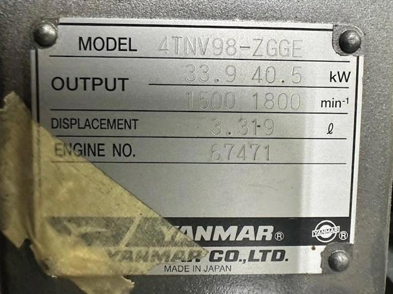 54.7 HP Yanmar #4TNV98-ZGGE, new surplus generator set engine, electronic, #8708 - Image 3