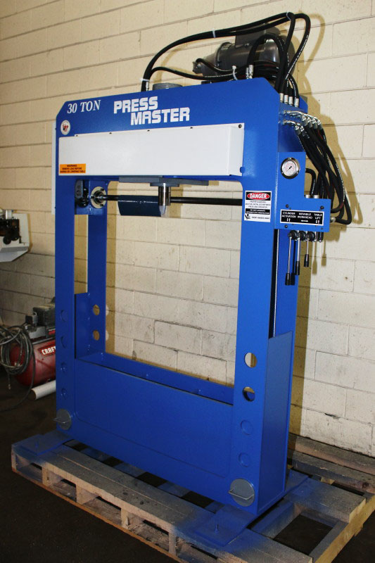 30 Ton, Press Master #HFP-30MWH, 12" stroke, 5" bore, powered movable work head, #154121 - Image 3