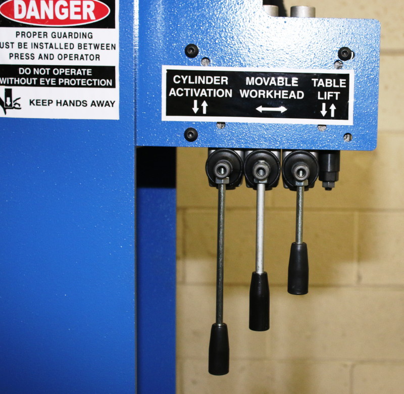 30 Ton, Press Master #HFP-30MWH, 12" stroke, 5" bore, powered movable work head, #154121 - Image 4