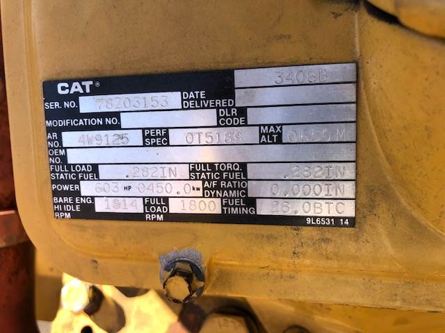 380 KW Caterpillar #3408, diesel generator set, 1000 hours, expanded tank & heat exchanger, 1988 - Image 8