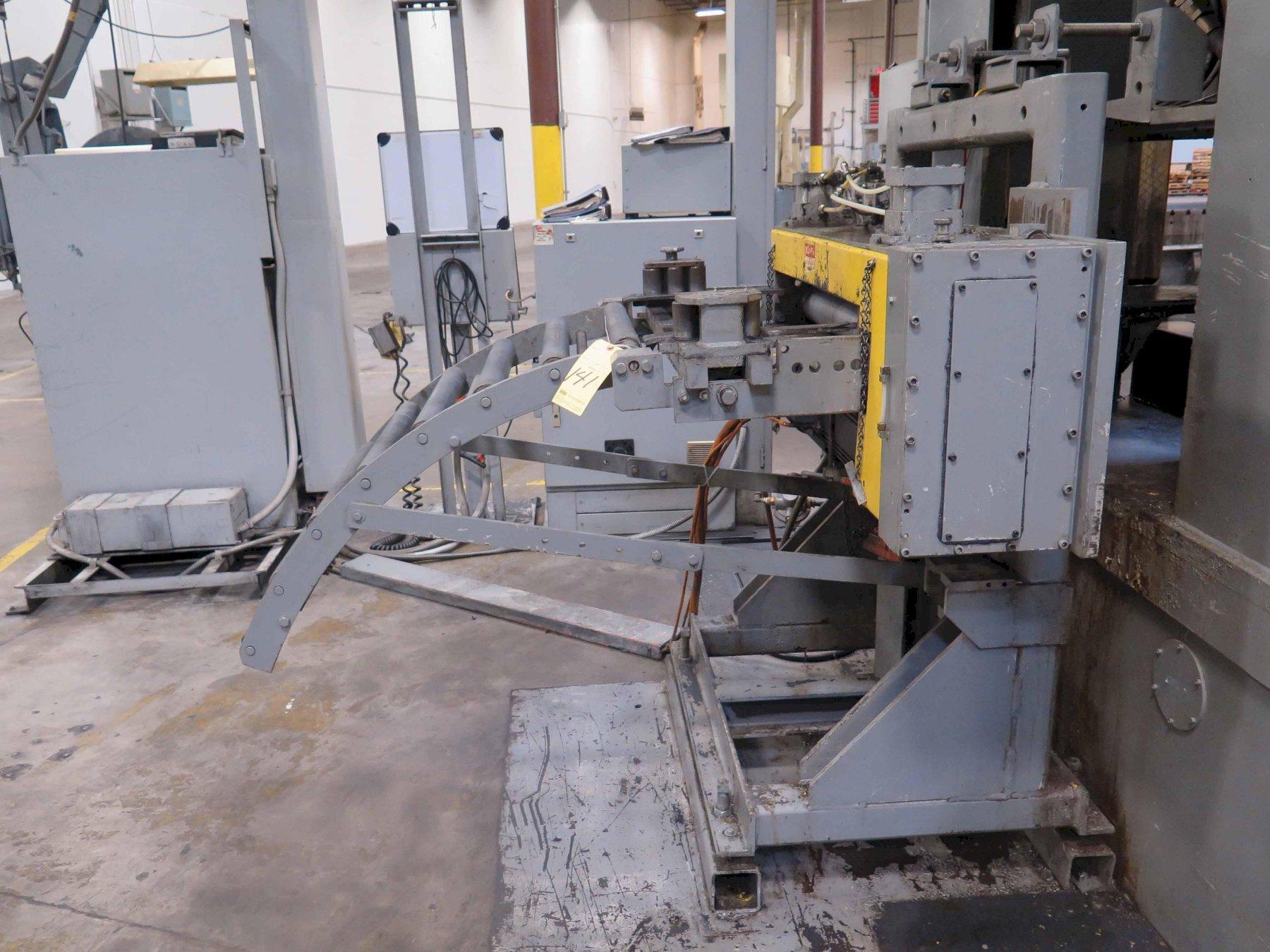 10000 lb. Rowe #PM-FAC123-230, servo feed line, 30" W x .135", uncoiler, straightener, 1995, #14039J - Image 1