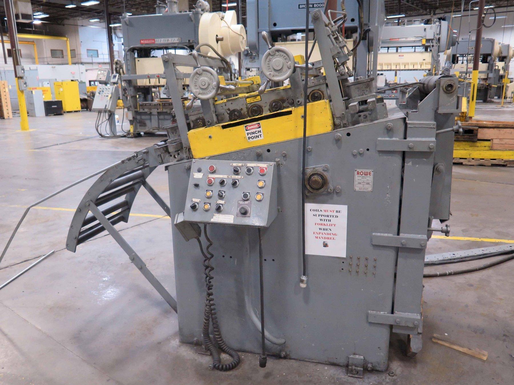 10000 lb. Rowe #PM-FAC123-230, servo feed line, 30" W x .135", uncoiler, straightener, 1995, #14039J - Image 8