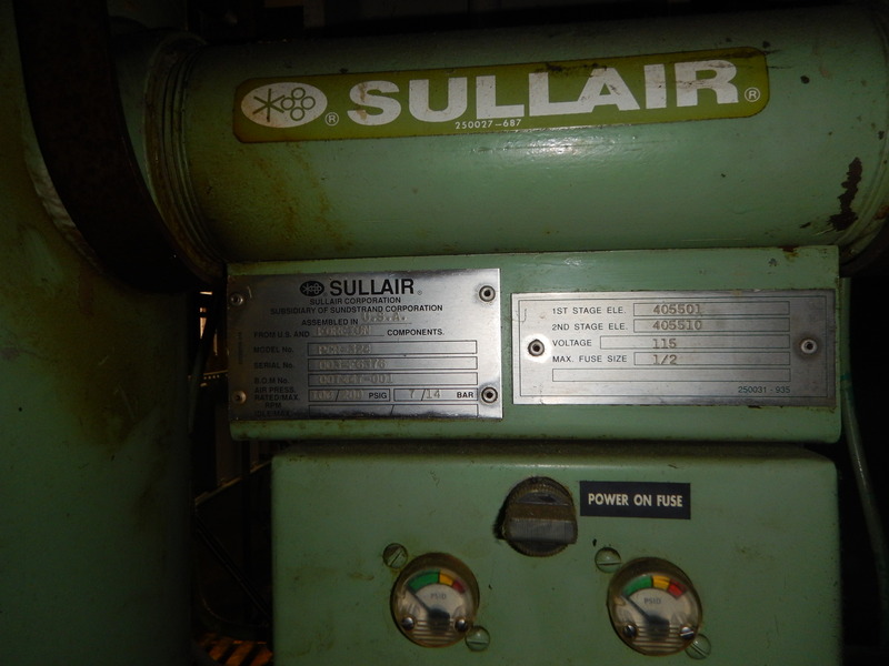 Sullair #LS-150WCWC, air compressor rotary screw/sliding vane, 100/110 psig - Image 5