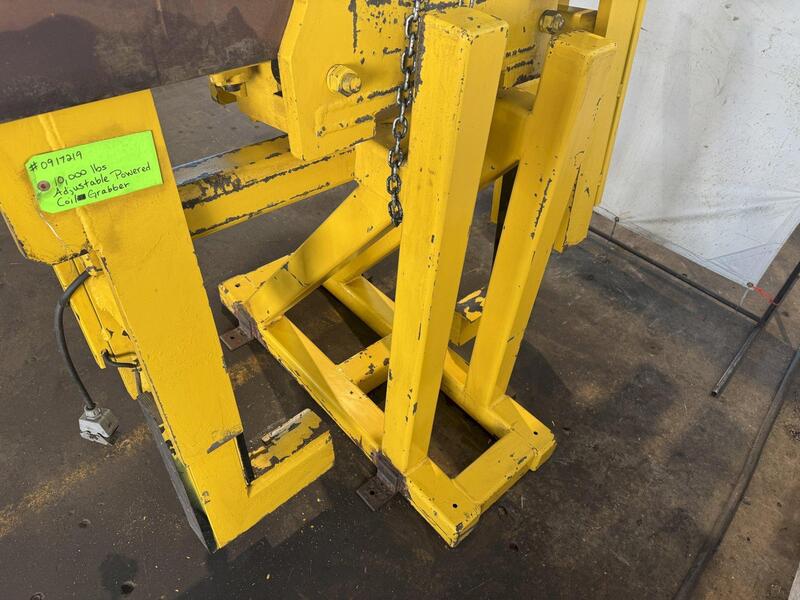 10000 lb. Adjustable Powered coil grabber, adjustable 26"-66" width, 37" max height, stand - Image 5