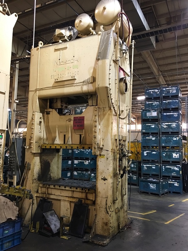 220 Ton, Niagara #S2-220-60-36, straight side double crank press, 12" stroke, 22-3/4" Shut Height, 3" - Image 1
