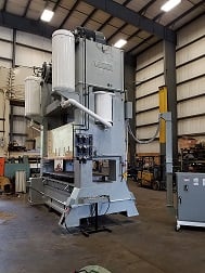 300 Ton, Verson #S2-300-160-60T straight side double crank press, 14" stroke, 31" Shut Height, 20-40 SPM - Image 5