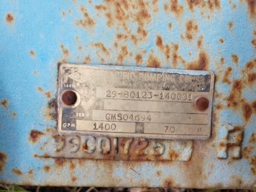 1400 GPM @ 70' TDH, Pacific, 6" DS, 1760 RPM, #CUP-606 - Image 2