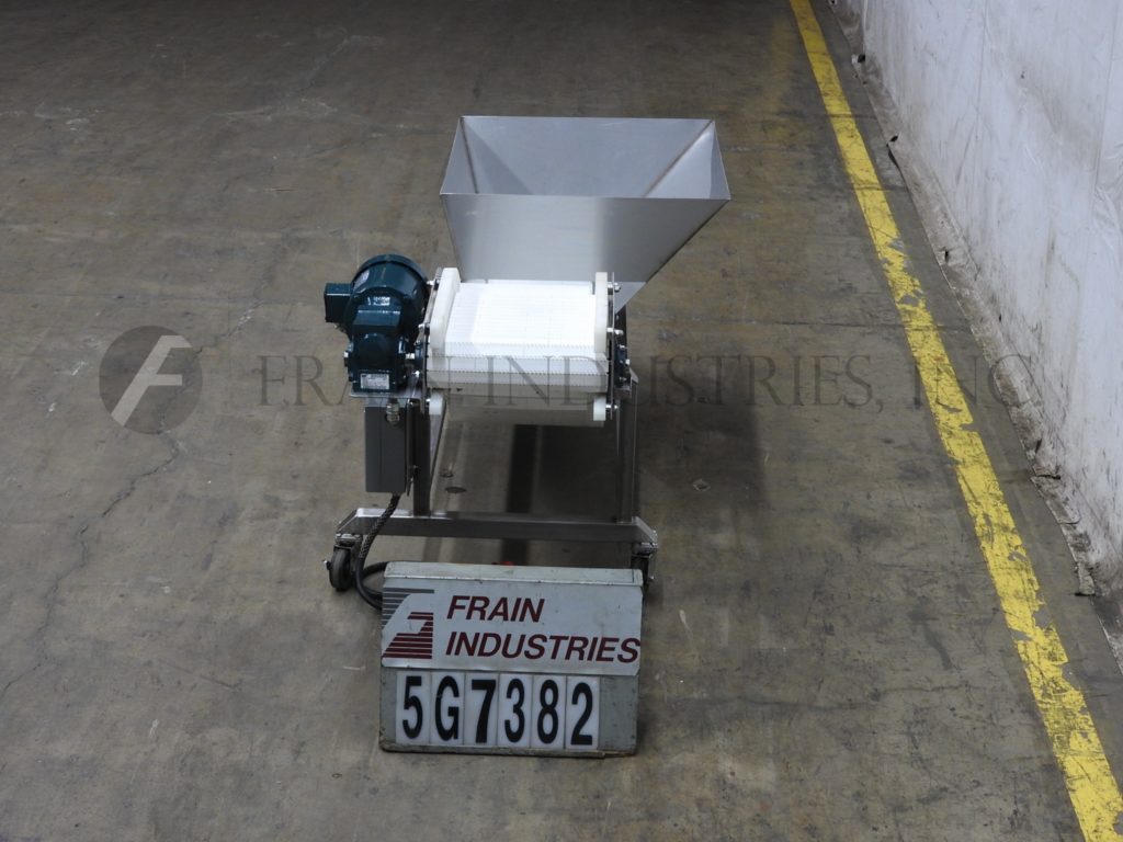 12-1/4" wide x 3.1' long, Inclined cleated conveyor, Stainless Steel, with 36" x 30" x 17" hopper, Flex Link - Image 5