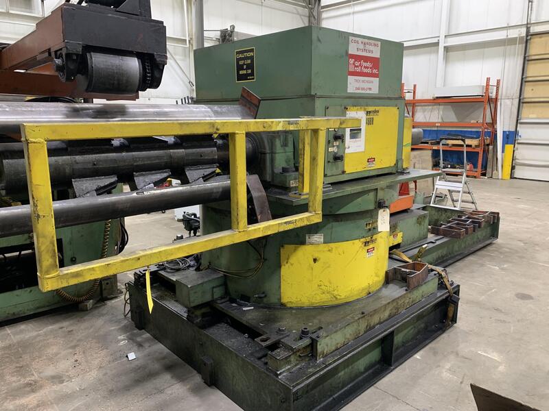 15000 lb. Air Feeds double end coil reel & straightener combination, 48" wide x .080" - Image 6