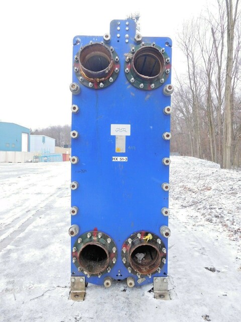 20300 sq.ft., Alfa-Laval, AQ14-LFG, plate & frame heat exchanger, 150 psi, alloy 304 Stainless Steel plates - Image 7