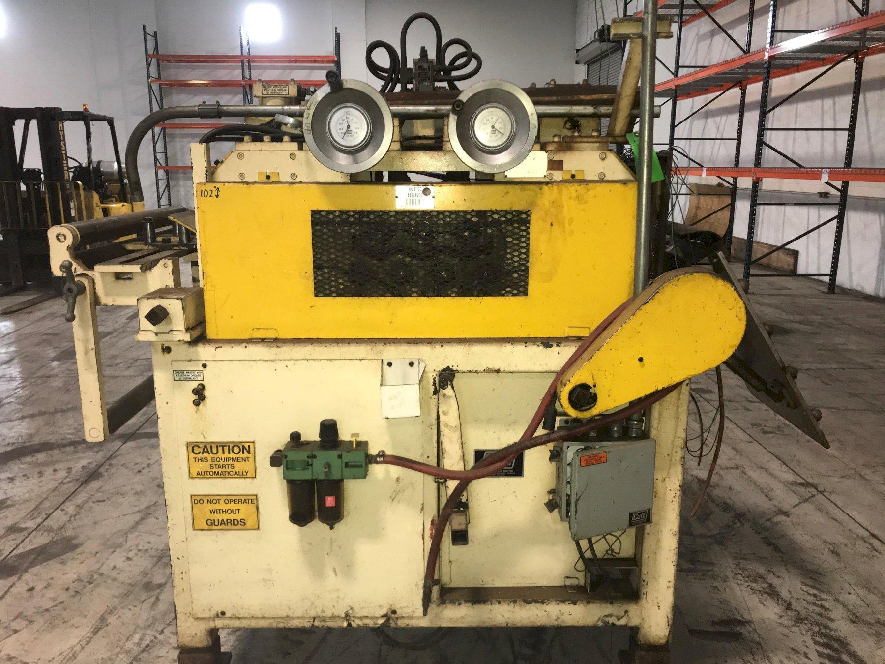 30" x .11" Colt servo roll feed straightener combination, cabinet base mounted - Image 1