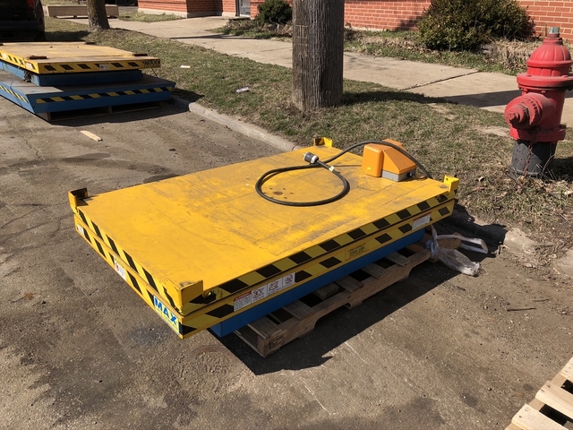 2000 lb. Work Positioner, Lift Products #LPT3W-020-36, 43" platform, 7.25" lower height, 43" raised height - Image 1