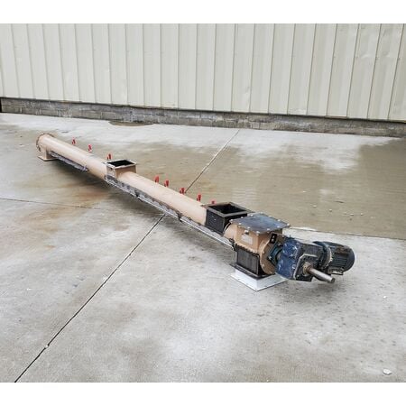 7" diameter x 11.9' long, Tubular drop-bottom screw conveyor, #17580 - Image 4