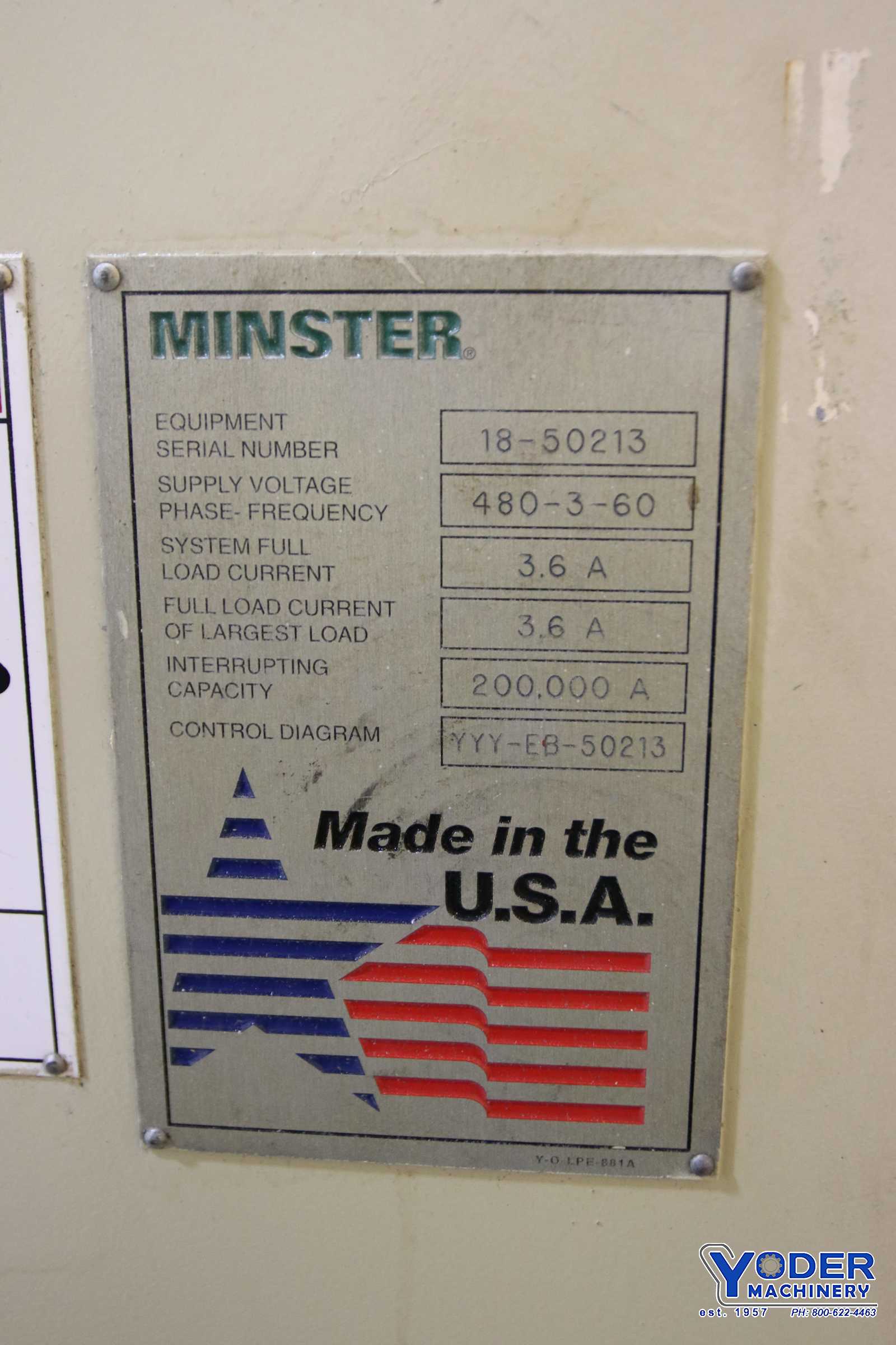 14" x .09" Minster #MEF3-14S, press mount servo feeder, 2-1/2" roll diameter, Indramt control, 2001, #71308 - Image 5