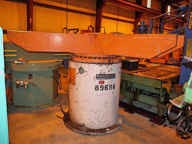 30000 lb. Bradbury #3-H, 3-arm turnstile, 41" arm length, 63" turning radius,powered rotation - Image 1