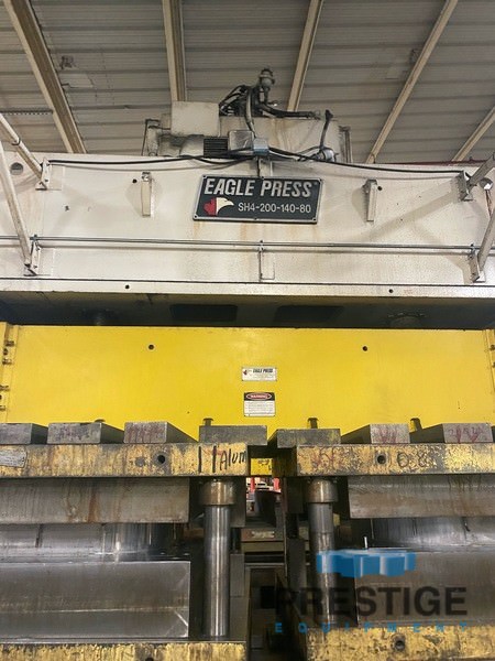 200 Ton, Eagle #SH4-200-140-80, 140" x80" bed, 12" stroke, 24" Shut Height, 2004, #30689 - Image 3