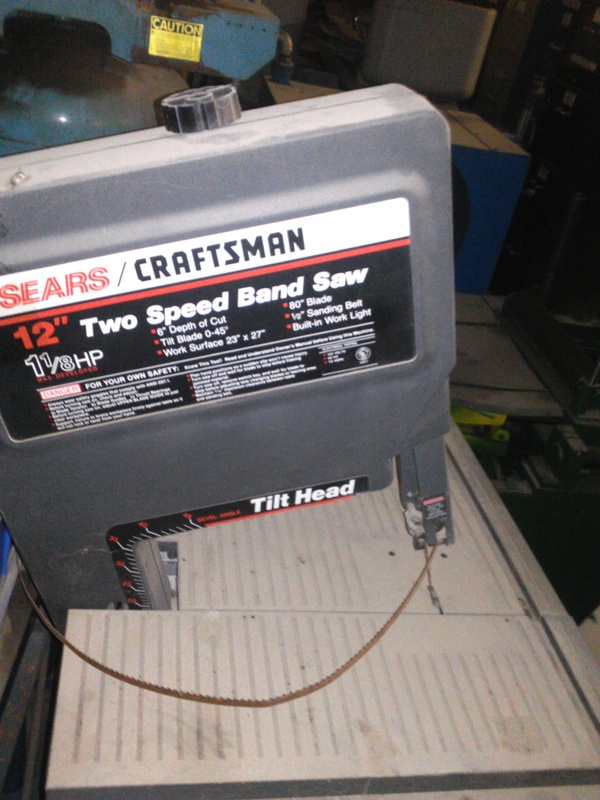 12" Craftsman, vertical bandsaw, tilting head 45&deg; with stock stand - Image 2