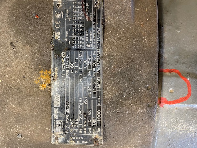 400/350/300 HP 1800 RPM Weg, Frame 447/9TS, ODP, wound for any volt, 460V. or 575V. - Image 1