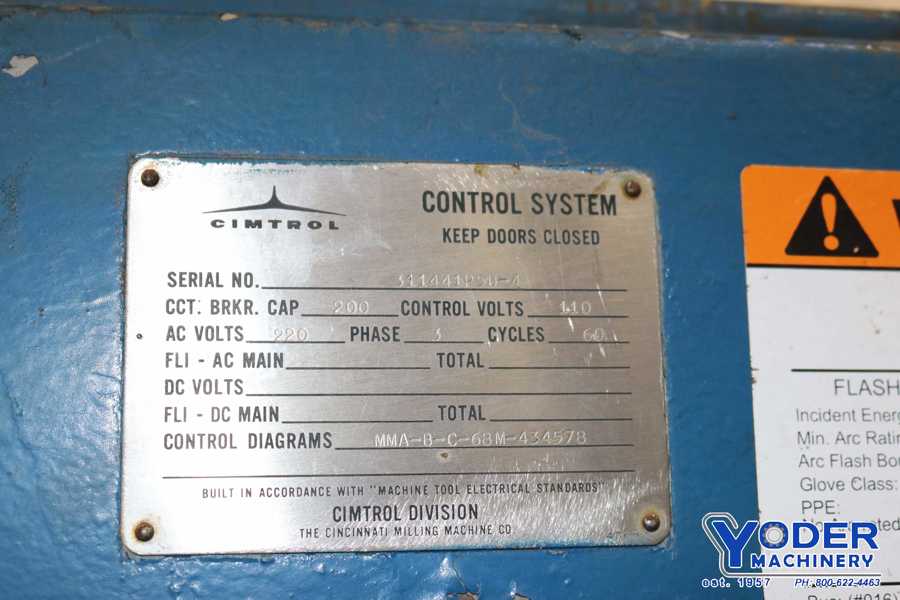 Cincinnati #425-185 Hypowermatic horizontal simplex mill, 84" x 18" table, #72801 - Image 7