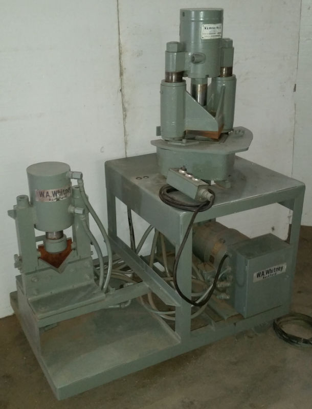 4" x 4" x 1/4" Whitney #600-008, Hydraulic Shear/notcher/bender, 18 Ton, 5-3/4" x 5-3/4" blade - Image 2