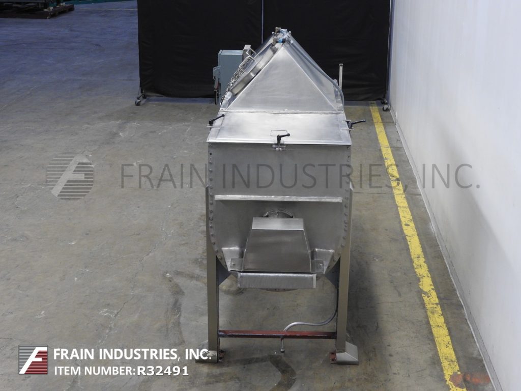 44 cu.ft. Stainless Steel, double ribbon mixer, (2) 17" OD product ports with covers - Image 3