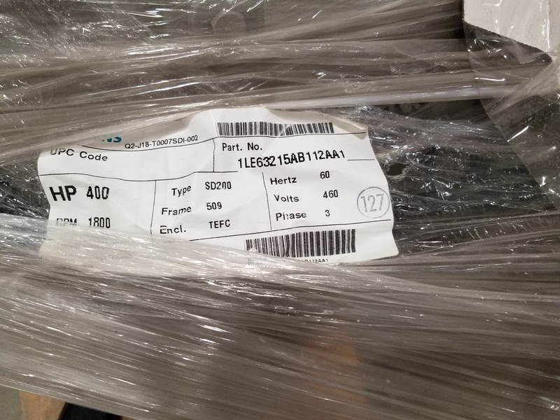400 HP 1800 RPM Siemens, Frame 509, TEFC, 1LE63215AB112AA1, new, 460V. - Image 2