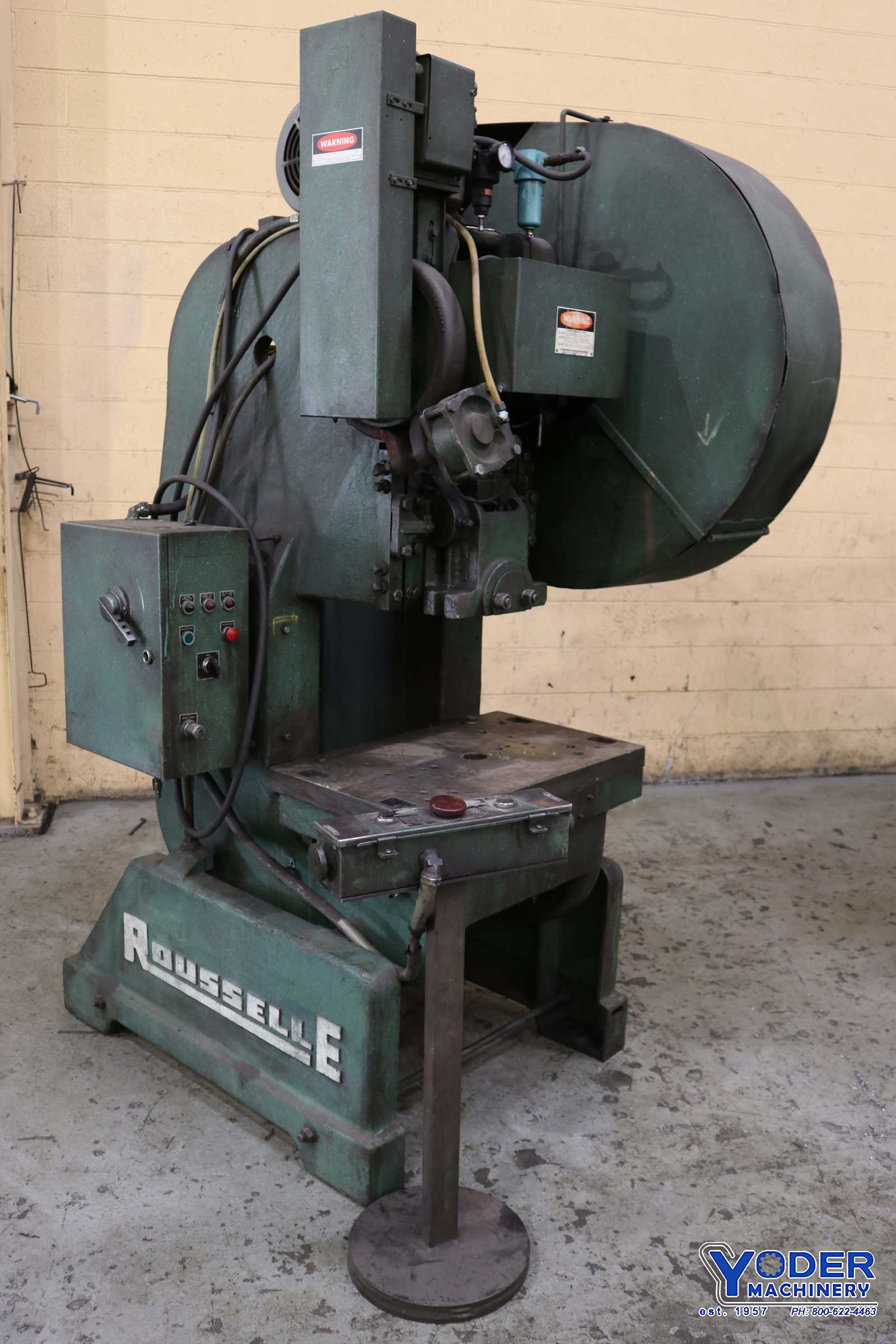 60 Ton, Rousselle #6, OBI press, 4" stroke, 11-1/2" Shut Height, 110 SPM, 5 HP, air clutch & brake, #73071 - Image 10
