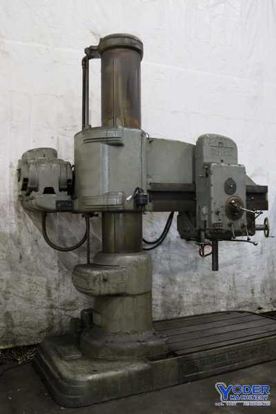 5' -13" American radial drill, 36" x72" base, 10 HP, power elevation & clamping, #71447 - Image 3