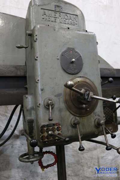 5' -13" American radial drill, 36" x72" base, 10 HP, power elevation & clamping, #71447 - Image 7