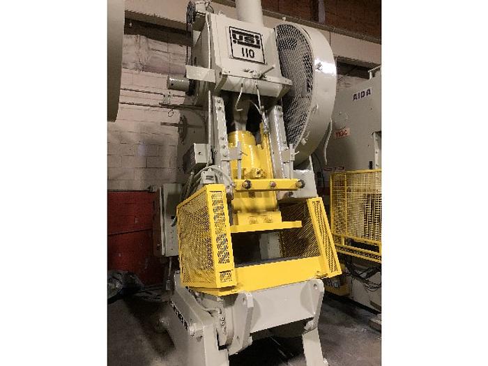 110 Ton, USI Clearing #110OBBI, gap frame press, 6" stroke, 18" Shut Height, 5" motorized slide adjustment - Image 1