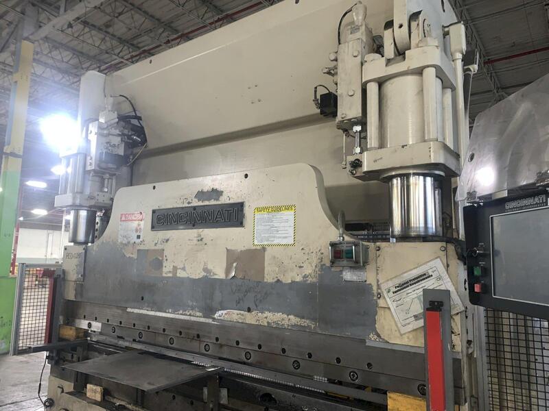 175 Ton, Cincinnati #175FMI, hydraulic CNC press brake, upgraded touchscreen controls, 10' overall, 1032" - Image 8