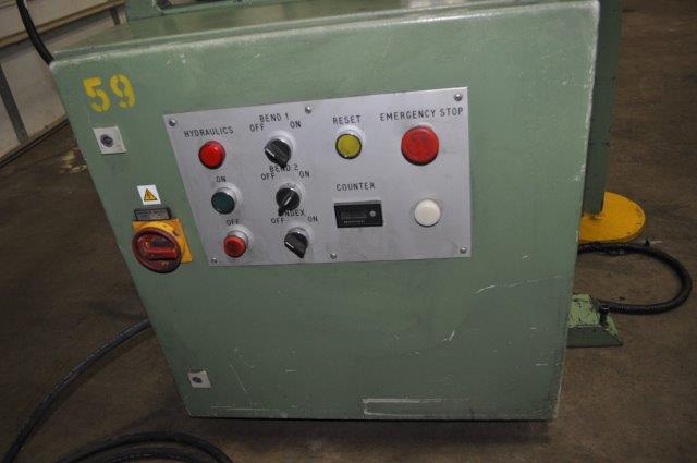 BTC, multi-head wire bender, 4 adj heads, 7' head travel, center clamp station, indexing - Image 6