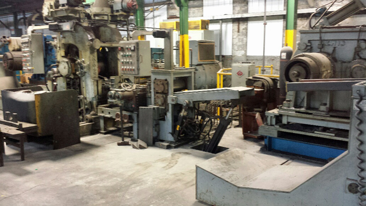 5" x 14" x 14" United, 4-Hi non-reversing rolling mill, .010"-.215" gauge, #VX-17468 - Image 7