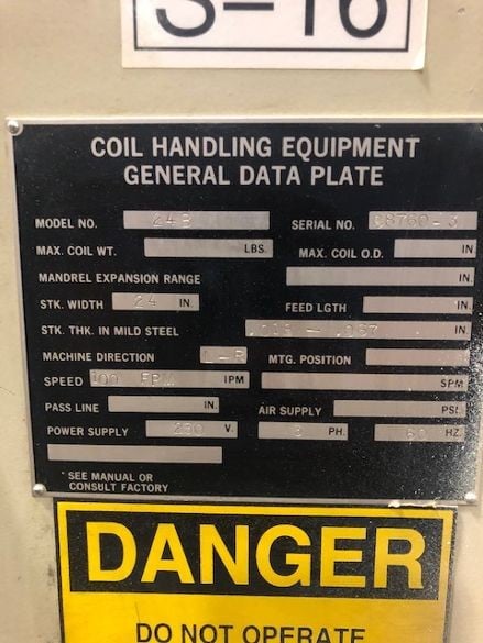 10000 lb. CWP, 24" x .067" capacity, 14"-22" ID, 72" OD - Image 5