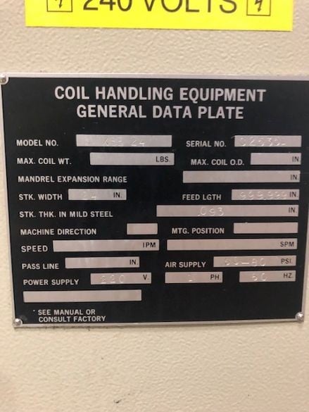 10000 lb. CWP, 24" x .067" capacity, 14"-22" ID, 72" OD - Image 8