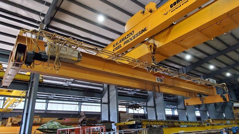 15 Ton, Kone, 39' 4" Span, 20' lift, class D, pendant, VFD bridge/trolley, 2002, #2092 - Image 2