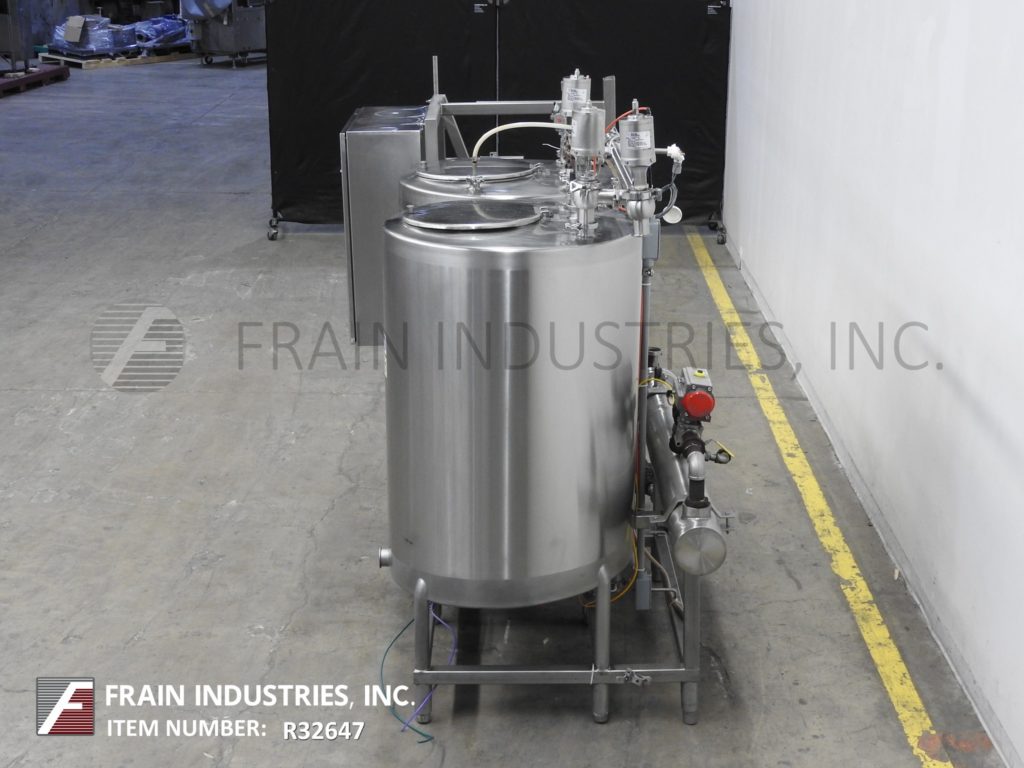 Sani-Matic #CIP2S-25-P-ST, CIP system, (2) 30" OD x 48" High approx 125 gallon, Stainless Steel, single wall - Image 3