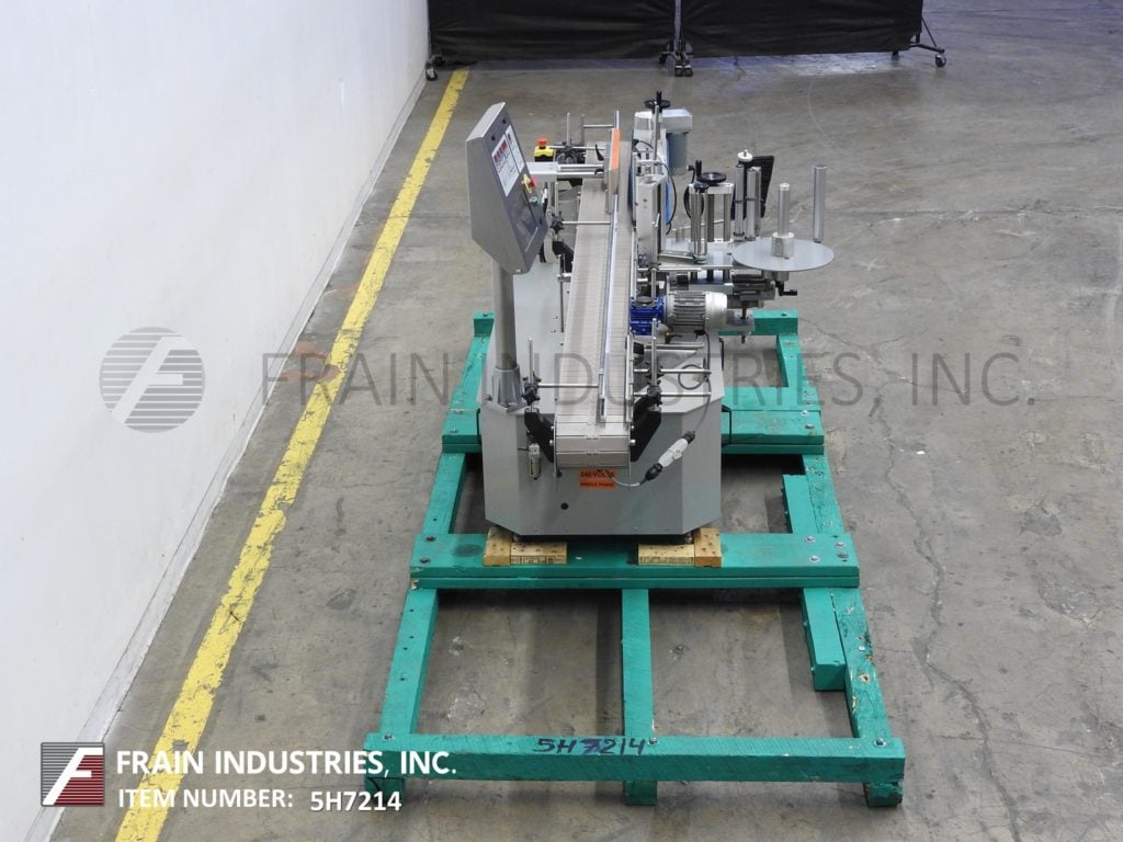 Tronics #S3M, inline, pressure sensitive, wrap labeler, swivel head control panel has touch pad controls with - Image 3