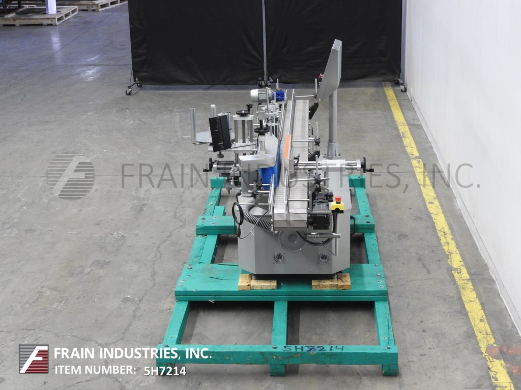 Tronics #S3M, inline, pressure sensitive, wrap labeler, swivel head control panel has touch pad controls with - Image 4