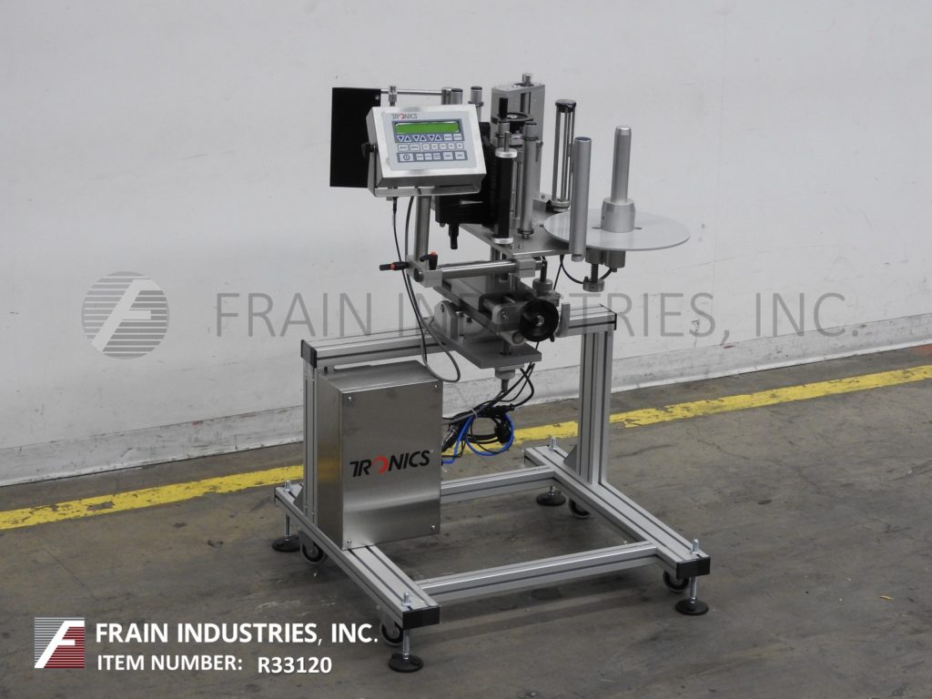 Tronics #S1000, pressure sensitive, modular design, roll up to conveyor, spot or wrap labeler, with tool-less - Image 1