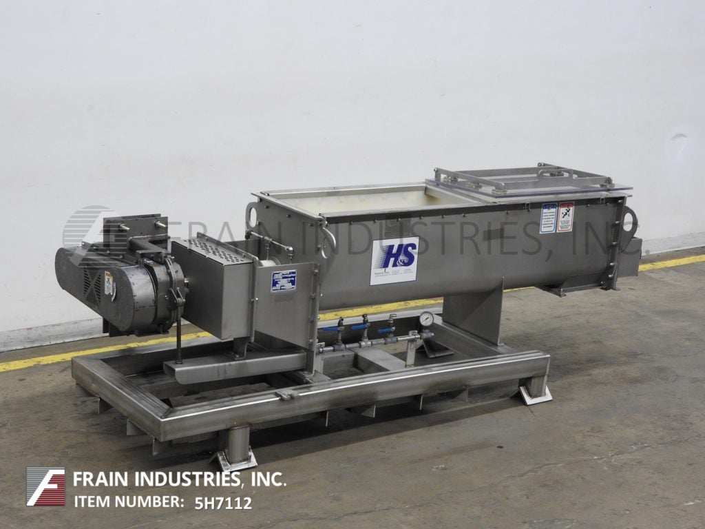 32 cu.ft. Hayes & Stolz, poly double paddle mixer, lift up cover, double paddles with dual 4" diameter shafts - Image 1