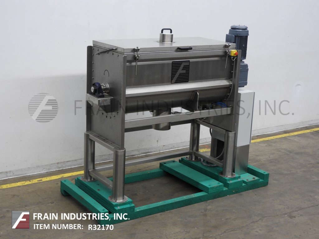 Morcos Machinery #RM600, Stainless Steel double ribbon mixer, flip up/clamp down cover, micro-switch safety - Image 5