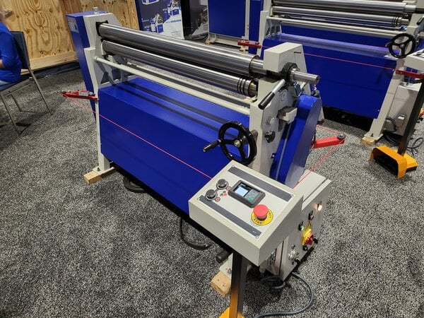 4' x 1/8" Bendmak #CY90-12/3.0, plate roll, cast iron frame, cone bending device - Image 2
