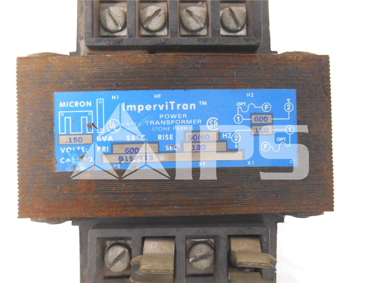 Micron 5:1 Control Power Transformer .150kva 600:120 - Image 2